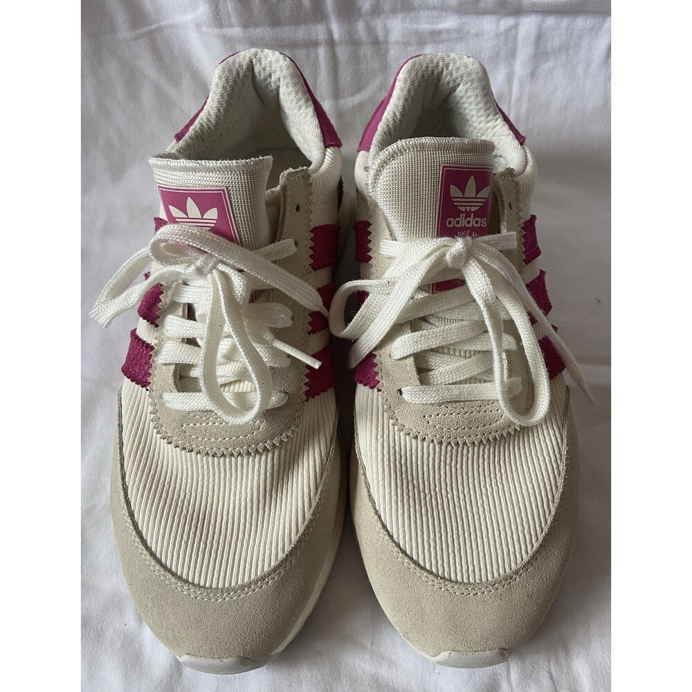 Adidas Shoes Womens Sz 9 Boost Athletic Low Sneakers Fabric White/pink - Picture 3 of 6